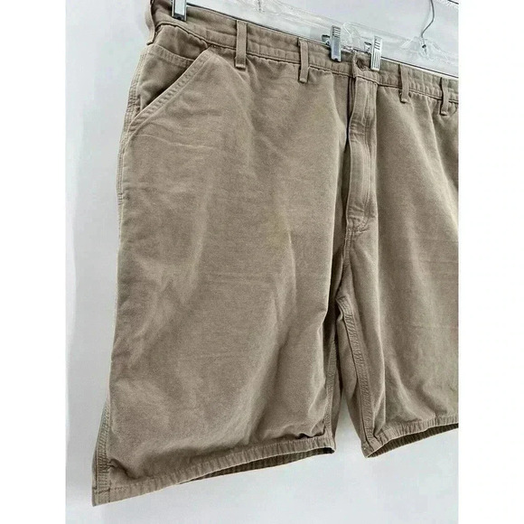 Carhartt Cargo Shorts Mens Tan Khaki Size 50X10 Pockets original Fit Flat Front - Picture 1 of 11